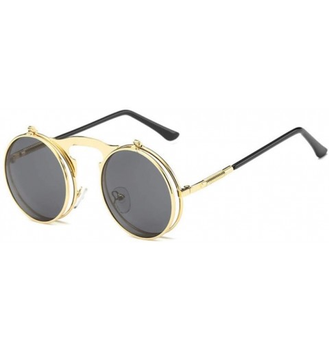 Round Vintage Sunglasses Women Round Metal Frames Sun Glasses Men Retro Eyewear UV400 - 3 - CK18R2DENZT $21.88
