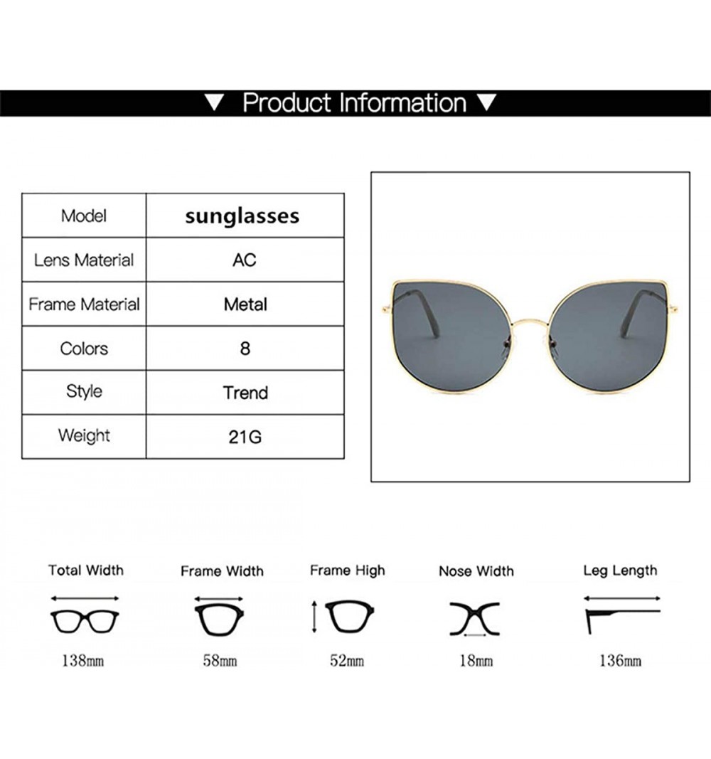 Fashion Round Sunglasses-Cute Cat Eye Eyewear-Owersized Vintage Shade ...