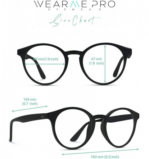 Round Classic Round Blue Light Blocking Glasses Anti Blue Ray Computer Game Glasses - Clear Frame - CZ18NLQTH0R $22.88