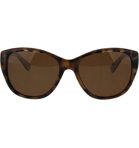 Butterfly TAC Polarized Lens Sunglasses Womens Tortoise Color Rounded Butterfly Frame - Tortoise Beige - CM18RL5D7Y4 $9.79