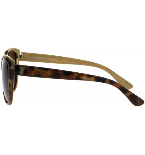 Butterfly TAC Polarized Lens Sunglasses Womens Tortoise Color Rounded Butterfly Frame - Tortoise Beige - CM18RL5D7Y4 $9.79