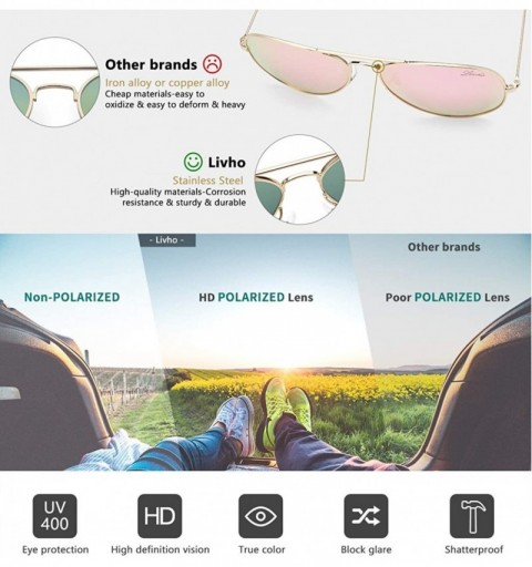 Rimless Classic Polarized Aviator Sunglasses UV Mirrored Lens Metal Retro Shades - CW196MAMZZU $12.15