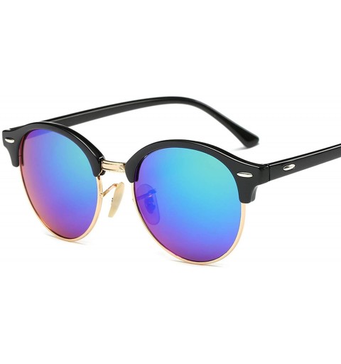 Round Hot Sunglasses Women Popular Er Retro Men Summer Style Sun Glasses - C8leopardyellow - CX198AHRKTT $12.40