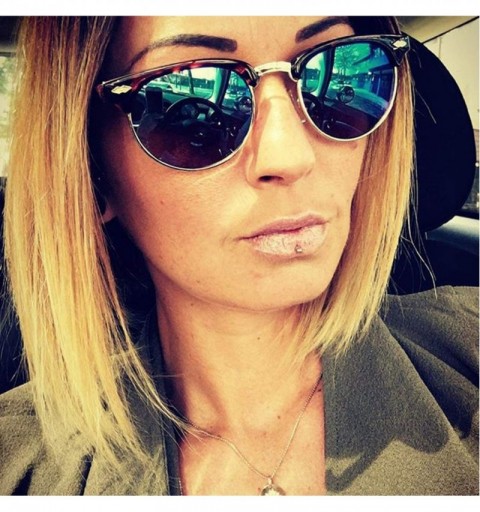 Round Hot Sunglasses Women Popular Er Retro Men Summer Style Sun Glasses - C8leopardyellow - CX198AHRKTT $12.40