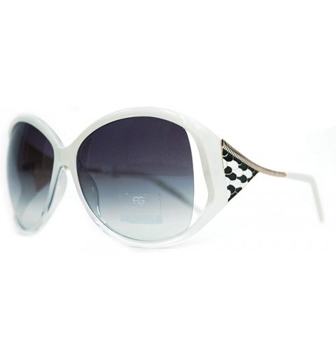 Oversized Women's Alexi Oversized Fashion Sunglasses with Pop-Out Mosaic Design - White - C31908G7DIA $18.83