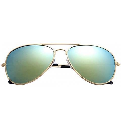Cat Eye Fashion Womens Mirrored Sunglasses - Round Cat Eye Sun Glasses - Classic Metal Frame Aviator Sunglasses - D - CT18DWL...