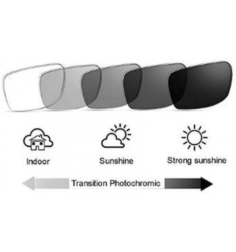 Round Photochromic Sunglasses Eyeglasses Transition Nearsighted - Black - CI19249TICU $20.15
