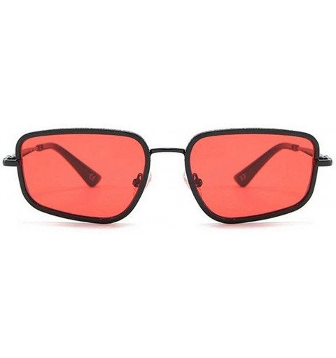 Square Female Irregular Sunglasses Men's 2019 New Fashion Versatile Sunshade Glasses UV Protection - Red - C618XU0DY79 $26.89