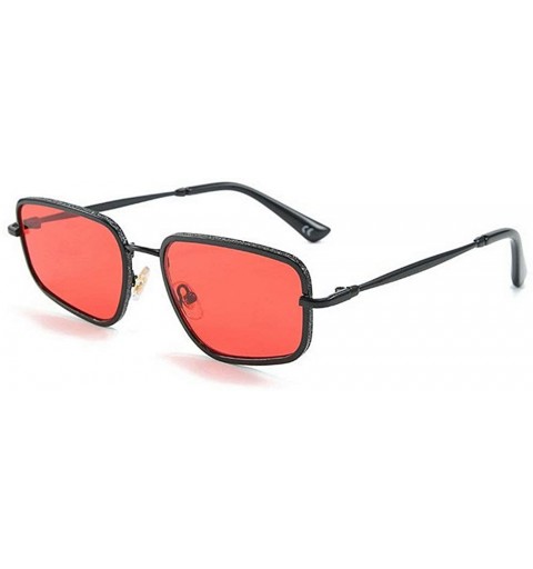 Square Female Irregular Sunglasses Men's 2019 New Fashion Versatile Sunshade Glasses UV Protection - Red - C618XU0DY79 $26.89