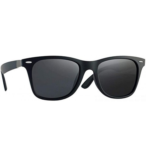 Square DESIGN Classic Polarized Sunglasses Men Women Driving Square Frame Sun C1 - C6 - CZ18XE9OC2X $11.12