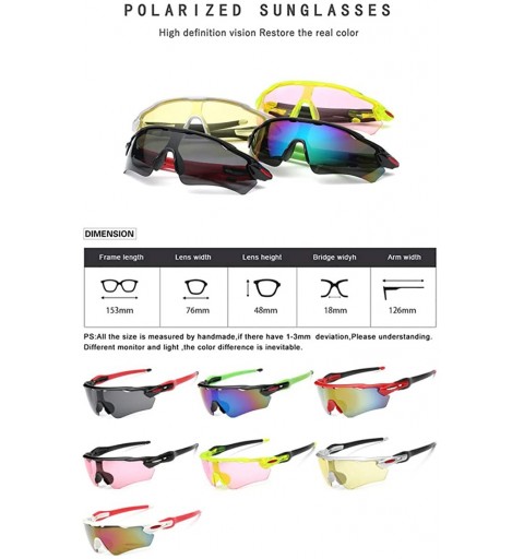 Sport Polarized Sunglasses Sports Cycling glasses - UV400 Protection for Men Skiing bicycle Fishing Sailing Golf - CB18R4IT96...