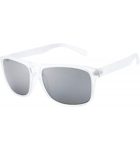 Square Men's Model 48 Designer Fashion Flat Top Sunglasses - White - C618U7C7NIS $9.43