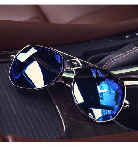 Round Fashion sunglasses personality sunscreen fashion - Colorful Mercury - CM18X8XHDW0 $41.78