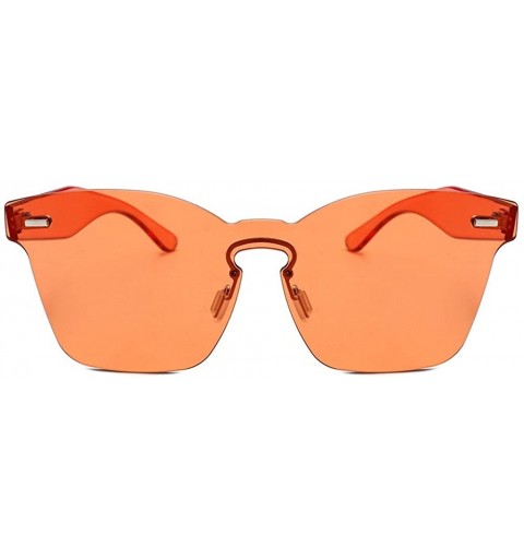 Sport Sun Blinkers Women Unisex Fashion Chic Shades Acetate Frame UV Glasses Sunglasses - Orange - CP18NANTY39 $7.75