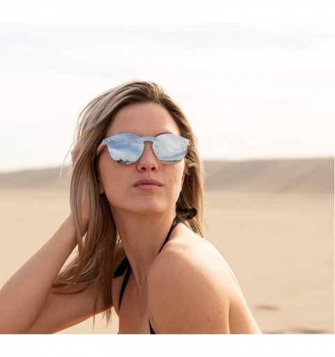 Aviator Wood Sunglasses for Men and Women - Retro One-Piece Wooden Polarized Sunglasses - Gray - CA18WRNZ7L6 $21.27