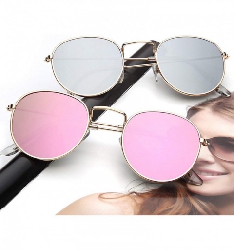 Oversized Women Classic Retro Round Sunglasses Fashion Vintage Small Sun Glasses Luxury Mirror Men Dazzle - 17 - C1198A0GA2U ...