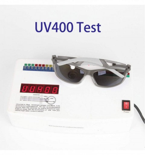 Sport Polarized Sports Sunglasses For Men Women Running Fishing Driving TR90 Frame - Gray Frame / Blue Mirror Lenses - CY18UE...