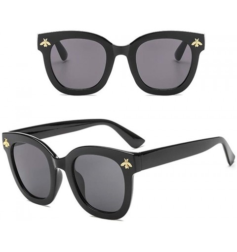Oversized Retro Oversized Square Sunglasses for Women UV Protection Flat Lens - A - CR190HZHRMA $7.87