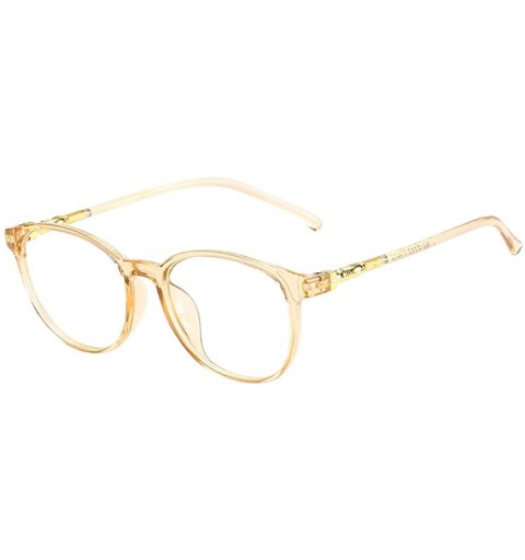 Wrap Fashion Glasses - Flat Mirror Blue Light Blocking Anti Blue Ray Glasses - Yellow - CF18QO05HAW $8.11