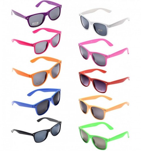 Goggle 10 Packs UV Protection Neon Colors 80's Retro Style Party Favors Sunglasses - 10-mix - CZ18DZRLUEW $31.35
