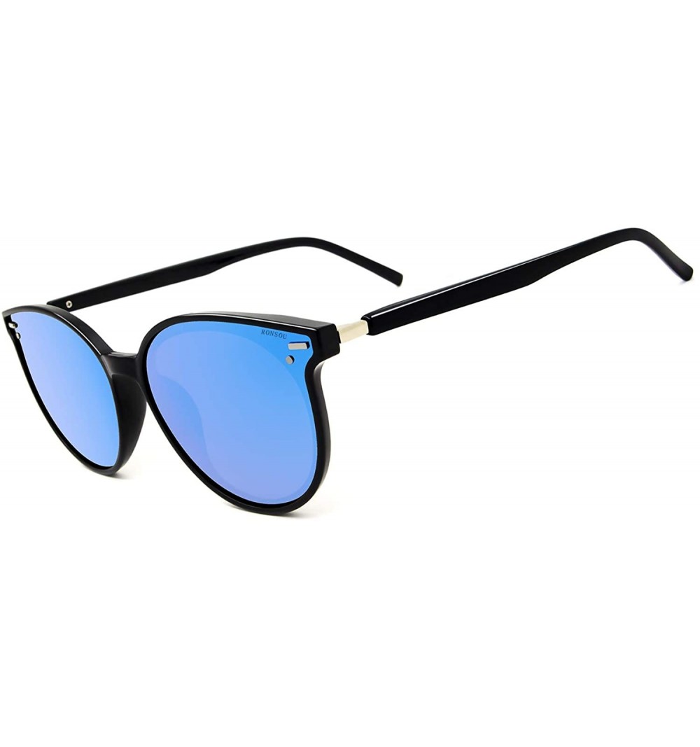 Goggle Fashion Cat Eye Polarized Sunglasses for Men and Women Vintage Designer UV Protection Sun Glasses - CX18TCYZ6WT $12.51