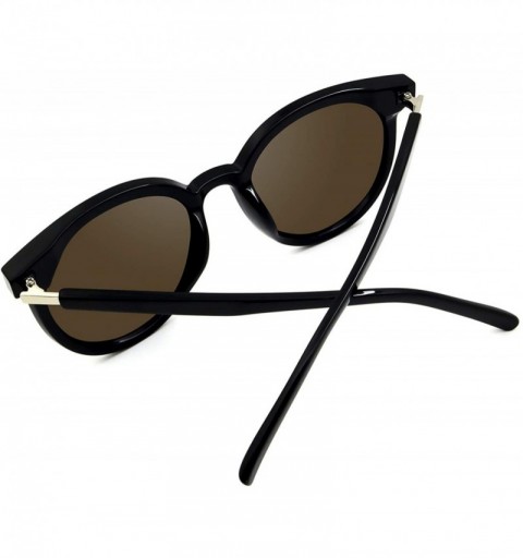 Goggle Fashion Cat Eye Polarized Sunglasses for Men and Women Vintage Designer UV Protection Sun Glasses - CX18TCYZ6WT $12.51