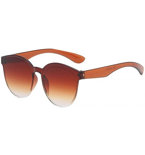 Wrap Flat Lenses Sunglasses One Piece Transparent Candy Color Frameless Glasses Tinted Eyewear Glasses - CC199GRTQ90 $22.58