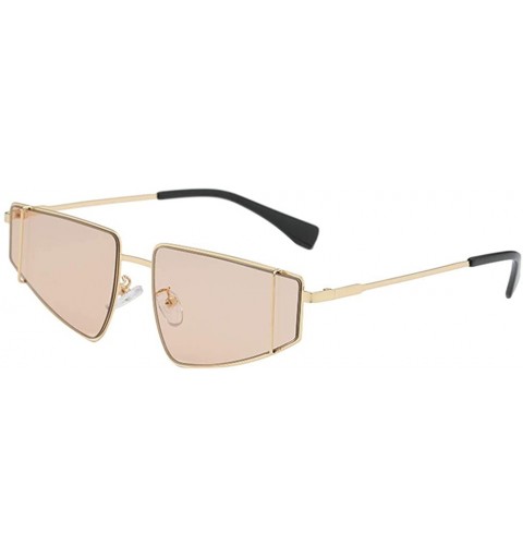 Oversized Vintage Aviator Square Sunglasses for Men Women Gold Frame Retro Brand Designer Classic Sunglasses - Coffee - CT18T...