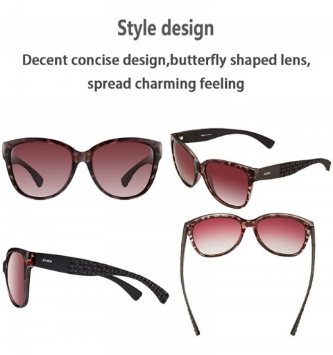 Sport Polarized Fashion Sunglasses for Women's Cat Eye Retro Ultra Light Lens TR90 Frame JE003 - CP18G9DAXIU $16.85