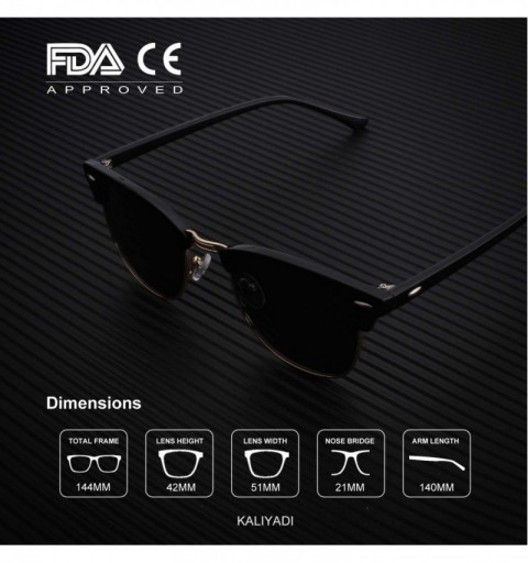 Wrap Polarized Sunglasses for Men and Women Semi-Rimless Frame Driving Sun glasses 100% UV Blocking - CS18NX8CCY6 $22.49
