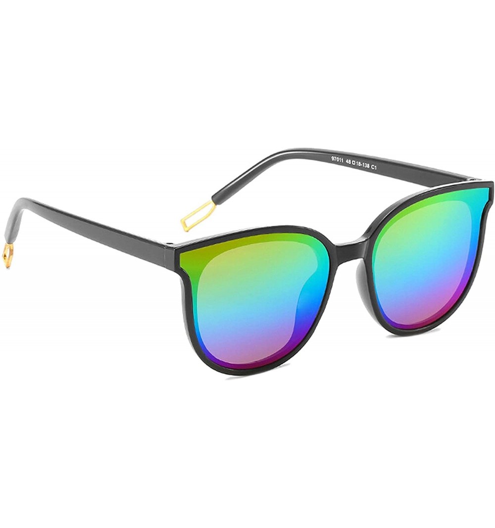 Oversized Vintage Sunglasses for Men or Women PC AC UV 400 Protection - Colorful - CL18T2THT6D $15.04