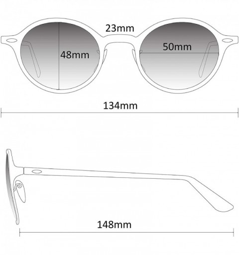 Round Polarized Round Retro Tinted Lens Metal Frame Sunglasses - Gold Frame/Red Lens - C418NI4RI5X $14.22