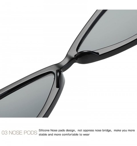 Cat Eye Sunglasses For Women Metal Hinges Cat Eye Triangle Plastic Frame Glasses K0571 - Tortoise&brown - CF18CEE8M0M $10.33