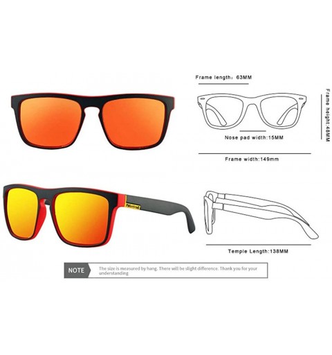 Rectangular Polarized Sunglasses Fashion Outdoor Windproof - CW1938LZIO4 $11.36