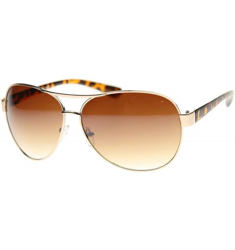 Aviator Thick Frame Retro Classic Fashion Aviator Sunglasses Model NGF762 - Gold - CI184NTOKS6 $9.32