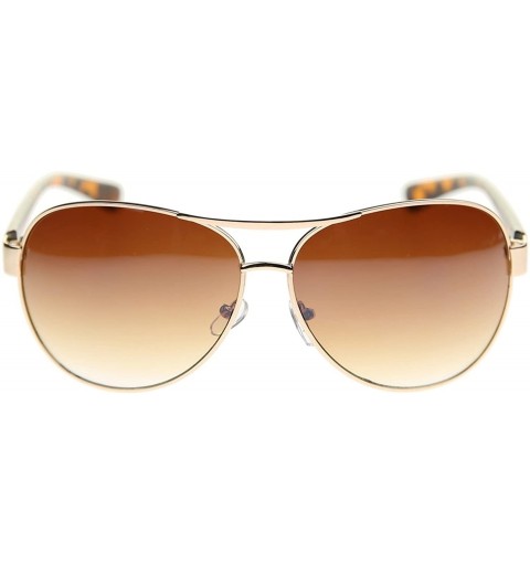 Aviator Thick Frame Retro Classic Fashion Aviator Sunglasses Model NGF762 - Gold - CI184NTOKS6 $9.32