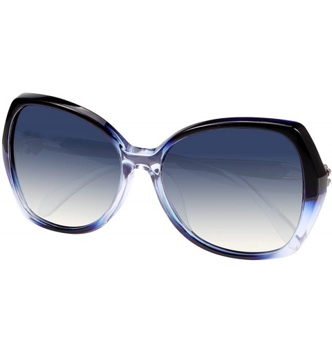 Rectangular Polarized Sunglasses Driving Blocking Eyeglasses - A406-blue - CT18YMG7A3Q $9.91