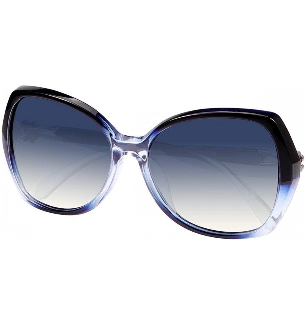 Rectangular Polarized Sunglasses Driving Blocking Eyeglasses - A406-blue - CT18YMG7A3Q $9.91