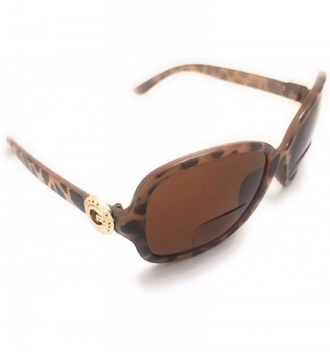 Oval Nearly Invisible Line Bifocal Sunglasses Oval Reading Glasses - Gold - CT198CKG490 $12.74