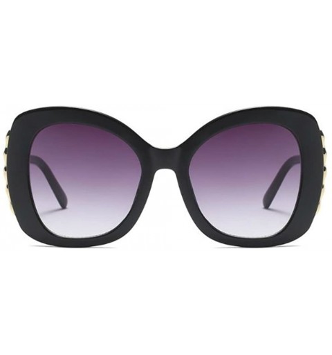 Goggle Women Cateye Sunglasses Oversized Vintage Retro Bold Fashion Designer Shades - Black - CH18E7M2OCN $29.57