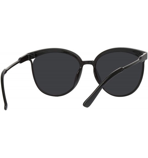 Square Black Cat Eye Sunglasses Women Brand Designer Retro Cateyes Glasses Female Frame Oval Eyewear UV400 Ladies - CU197Y7KU...