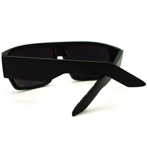 Sport Mens Square Multicolor Mirror Lens Sunglasses Futuristic Sporty Shades - Black Teal - CC11H5T3N0Z $12.89