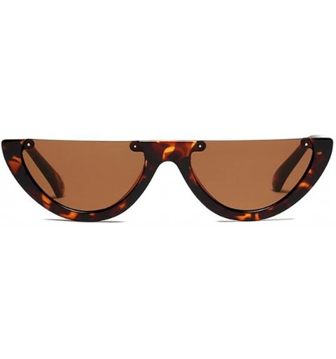 Goggle Classic Half Frame Cat Eye Sunglasses Mod Style For Men Women - C3 - CF18D9HGR4I $18.91