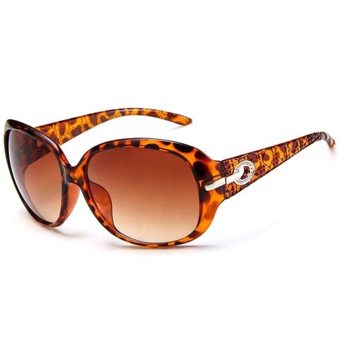 Square Unisex Fashion Square Shape UV400 Framed Sunglasses Sunglasses - Leopard - CY198CZQ97N $35.06
