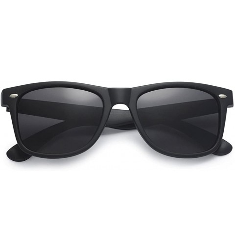 Wayfarer WHOLESALE UNISEX 80'S RETRO STYLE TRENDY SUNGLASSES - 4 PACK - Matte Black - Smoke Lenses - CM182ZMY37O $12.40