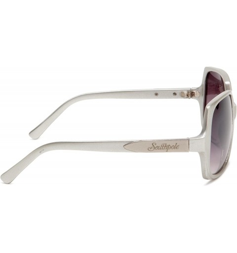 Oversized Women's 134SP Oversized Sunglasses - One Size - Metallic Silver Frame/Gradient Smoke Lens - CL115BN7NBR $26.70