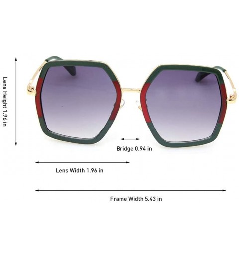 Square Oversized Square Sunglasses Women Vintage UV Protection irregular Brand Designer Shades - CN1967TKZDG $14.68