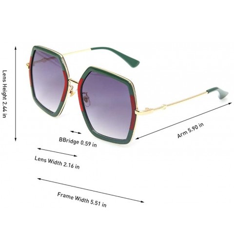 Square Oversized Square Sunglasses Women Vintage UV Protection irregular Brand Designer Shades - CN1967TKZDG $14.68