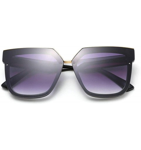 Square Classic Large Frame Square Sunglasses Lady Vintage Full Rim Sun Glasses UV400 - Black Grey - CC18RI05LHS $14.99