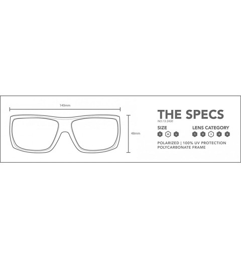Sport NO13 Sunglasses Matt Black Stripe Polarized - CC1833K08HM $40.02